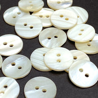 Running Low, Ivory/Off-White River Shell 11/16" Iridescent 2-hole, 17mm,  Pack of 21, #LP-96