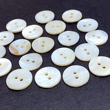 Ivory River Shell 11/16" Iridescent 2-hole, 17mm,  PACK OF 21, #LP-96