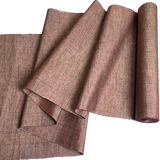 Muddy Mauve-Gold-Ruby Textured Slubby Vintage Kimono Silk Tsumugi From Japan By the Yard #303