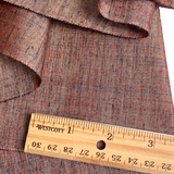 Muddy Mauve-Gold-Ruby Textured Slubby Vintage Kimono Silk Tsumugi From Japan By the Yard #303