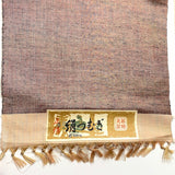 Muddy Mauve-Gold-Ruby Textured Slubby Vintage Kimono Silk Tsumugi From Japan By the Yard #303