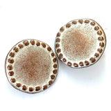 Copper Dots, White Mottled 13/16" Shank Back Metal Button  #SWC-67