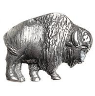 Running Low, Buffalo Button, Pewter, 1"  #DN219