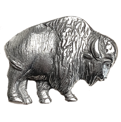 Running Low, Buffalo Button, Pewter, 1"  #DN219