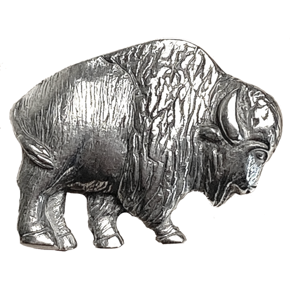 Running Low, Buffalo Button, Pewter, 1"  #DN219