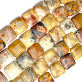 Agate Crazy Lace Gemstone Square 3/4"  Beads from Mexico, 20mm x 7mm, Pack of 10  #LP-27