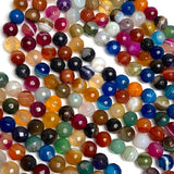 Jewel Agate Bead Mix, 8mm Faceted Grade A High Shine 5/16" Approx. 45 Beads  #LP-100
