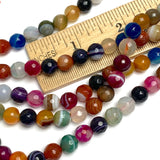Jewel Agate Bead Mix, 8mm Faceted Grade A High Shine 5/16" Approx. 45 Beads  #LP-100