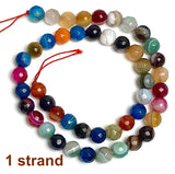 Jewel Agate Bead Mix, 8mm Faceted Grade A High Shine 5/16" Approx. 45 Beads  #LP-100