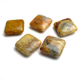 Agate Crazy Lace Gemstone Square 3/4"  Beads from Mexico, 20mm x 7mm, Pack of 10  #LP-27