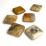 Agate Crazy Lace Gemstone Square 3/4"  Beads from Mexico, 20mm x 7mm, Pack of 10  #LP-27