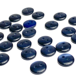 Pack of 24 Faux MOP Shell 2-Hole Buttons, Iridescent Indigo 3/8" / 10mm  #SK-1902