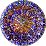 Purple Crown Flower Czech Glass Shank Back Button 1-1/16"  # CZ-098