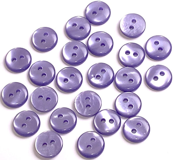 Re-Stocked, Pack of 24 Faux MOP Shell 2-Hole Buttons, Iridescent Purple 3/8" / 10mm  #SK-1908
