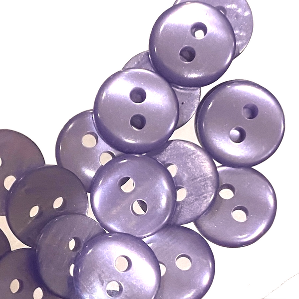 Pack of 24 Faux MOP Shell 2-Hole Buttons, Iridescent Purple 3/8" / 10mm  #SK-1908