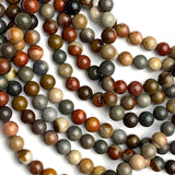 Juniper Mix, 6mm Round Jasper 1/4" Beads, Strand of 58,  #LP-29