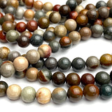 Juniper Mix, 6mm Round Jasper 1/4" Beads, Strand of 58,  #LP-29