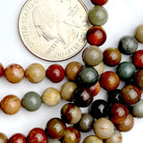 Juniper Mix, 6mm Round Jasper 1/4" Beads, Strand of 58,  #LP-29