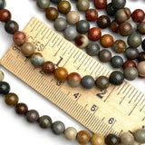 Juniper Mix, 6mm Round Jasper 1/4" Beads, Strand of 58,  #LP-29