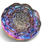 Re-Stocked, Purple Indigo Small Infinity Flower Czech Glass 14mm  9/16"  # CZ 150