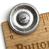 Re-Stocked Dragonfly Czech Glass Button, Green w. Purple & Silver 24mm / 15/16" # CZ-103