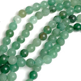 SALE Jade Green Aventurine Round Beads, Gemstone Mixed Colors 8mm / 5/16" Strand of 45  #LP-31