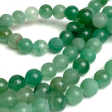 SALE Jade Green Aventurine Round Beads, Gemstone Mixed Colors 8mm / 5/16" Strand of 45  #LP-31
