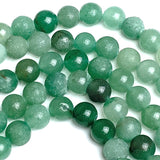 SALE Jade Green Aventurine Round Beads, Gemstone Mixed Colors 8mm / 5/16" Strand of 45  #LP-31