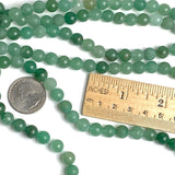 SALE Jade Green Aventurine Round Beads, Gemstone Mixed Colors 8mm / 5/16" Strand of 45  #LP-31