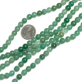 SALE Jade Green Aventurine Round Beads, Gemstone Mixed Colors 8mm / 5/16" Strand of 45  #LP-31