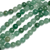 SALE Jade Green Aventurine Round Beads, Gemstone Mixed Colors 8mm / 5/16" Strand of 45  #LP-31