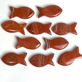 Re-Stocked, Fish Pendant, Red Jasper Natural Stone, 1.5",  #LP-32