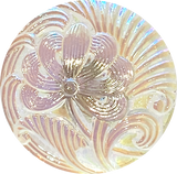 Transparent Pincushion Flower AB Finish, Czech Glass 18 mm / 11/16" #CZ-026