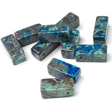 Midnight Ocean Cuboid Jasper Beads, 22mm Pack of 10 Beads,  #LP-34
