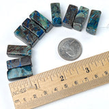 Midnight Ocean Cuboid Jasper Beads, 22mm Pack of 10 Beads,  #LP-34