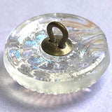 Transparent Pincushion Flower AB Finish, Czech Glass 18 mm / 11/16" #CZ-026