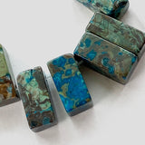 Midnight Ocean Cuboid Jasper Beads, 22mm Pack of 10 Beads,  #LP-34