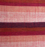 Rustic Reds Stripes, Handwoven Vintage Kimono Silk from Japan 14"x 50" Piece #851