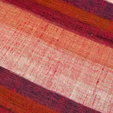 Rustic Reds Stripes, Handwoven Vintage Kimono Silk from Japan 14"x 50" Piece #851