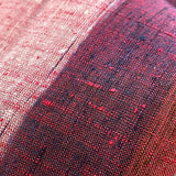 Rustic Reds Stripes, Handwoven Vintage Kimono Silk from Japan 14"x 50" Piece #851