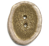 Tan/Light Brown/Gray Oval Cross-Cut Genuine Antler Buttons 1" to 1-3/8" #SW-201
