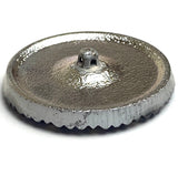 Dark Blue/Black/Gold Large Czech Iridescent Glass Button 1-3/16"  31mm #CZ-189