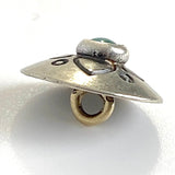 5/8" Dogwood Flower Southwest Concho Style Button with 'Turquoise'  #SW-98