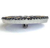 Dark Blue/Black/Gold Large Czech Iridescent Glass Button 1-3/16"  31mm #CZ-189