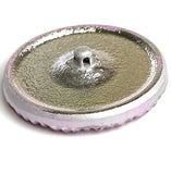 Watermelon Ruby/Dusty Rose Large Czech Iridescent Glass Button 1-3/16" /  31mm #CZ-202