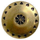 SALE Brass Southwest Concho "Wreath" Shank Back Button, 7/8"  #SW-77