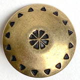 SALE Brass Southwest Concho "Wreath" Shank Back Button, 7/8"  #SW-77
