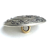 Concho Style Button, 7/8" Nickel Silver Flower + Hills, Shank Back #SW-19