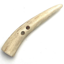 Genuine Elk/Deer Antler-Tip USA-Made Toggle, 2" Natural Light Beige/Grays   # SW-200