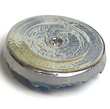 Teal / Purple Gem Czech Glass Iridescent CABOCHON (not a button) 18mm / 3/4"  # CZ-212C